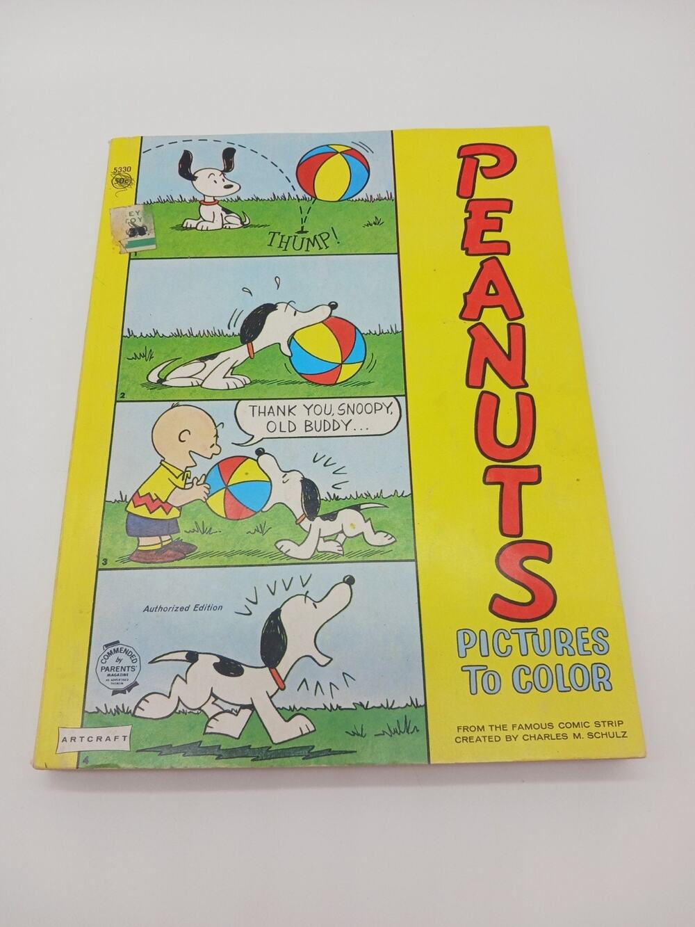 VTG Peanuts Pictures to Color Coloring Book 5330 Artcraft Charles Schulz Snoopy